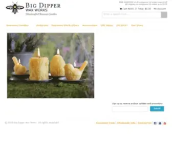 Bigdipperwaxworks.com(100% Pure Beeswax Candles) Screenshot