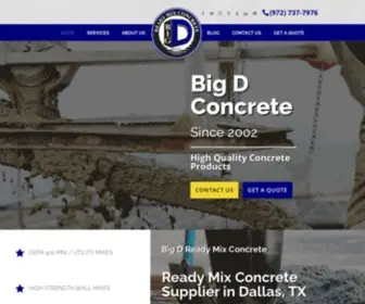 Bigdreadymix.com(Ready Mix Concrete Supplier Dallas TX) Screenshot