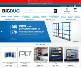 Bigdug.com(Incredible Deals On Shelving & Racking from the UK’s Leading Industrial Storage Specialist) Screenshot