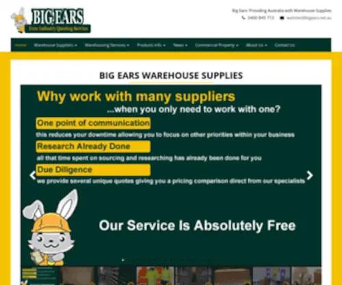 Bigears.net.au(Big Ears Packaging) Screenshot