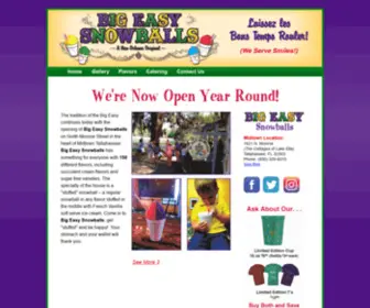 Bigeasysnowballs.com(Frozen Treats in Midtown Tallahassee) Screenshot