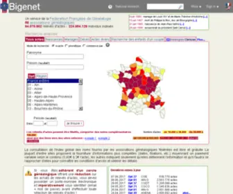 Bigenet.fr(Généalogie) Screenshot