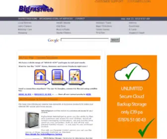 Bigfastweb.net(West & North Yorkshire Broadband & Dialup Services) Screenshot