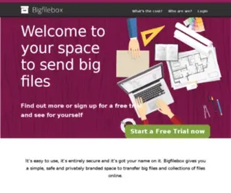 Bigfilebox.com(Bigfilebox simple big file transfer) Screenshot