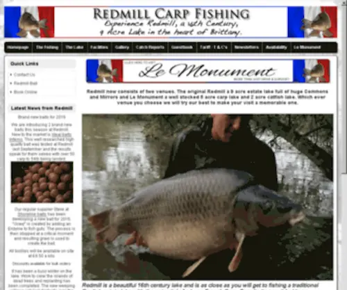 Bigfishholidays.com(Carp Fishing Holiday) Screenshot