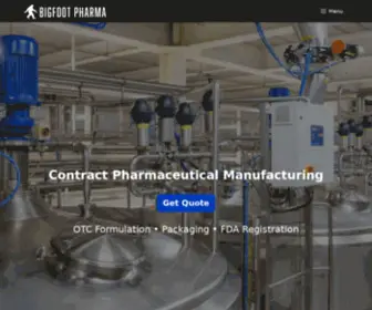 Bigfootpharma.com(Contract Pharmaceutical Manufacturing) Screenshot