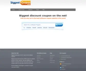 Biggestcouponcode.com(Biggest Coupon Code) Screenshot