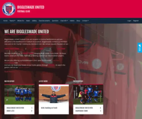 Biggleswadeutd.com(The official website of Biggleswade United) Screenshot