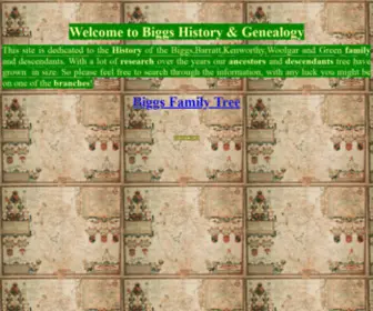 Biggsworld.com(Family Tree) Screenshot