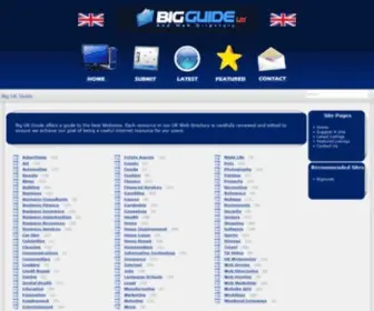 Bigguide.co.uk(Big UK Guide offers a guide to the best Websites. Each resource in our UK Web directory) Screenshot