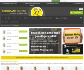 Biggymanskleding.nl(Grote maten herenmode gratis bezorgd) Screenshot