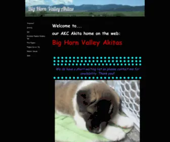 Bighornvalleyakitas.com(Big Horn Valley Akitas) Screenshot