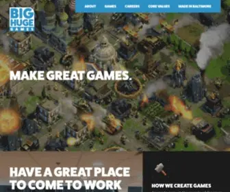 Bighugegames.com(Make great games. Have a great place to come to work everyday. Big Huge Games) Screenshot