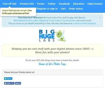 Bighugelabs.com(Do fun stuff with your photos) Screenshot