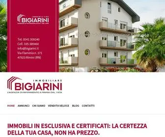 Bigiarini.it(Immobili In Esclusiva e Certificati a RIMINI per te e la tua famiglia. Tel) Screenshot