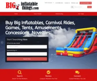 Biginflatablethings.com(Amusements, Big Inflatables, Tents, Games, Rides, Concession Suppliers Directory) Screenshot