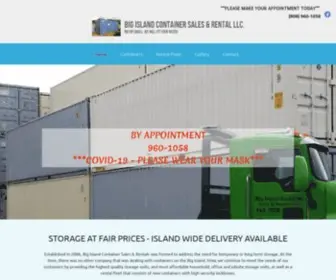 Bigislandcontainer.com(Big Island Container Sales & Rental LLC) Screenshot