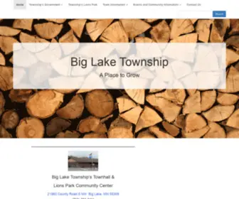 Biglaketownship.com(A Place to Grow) Screenshot