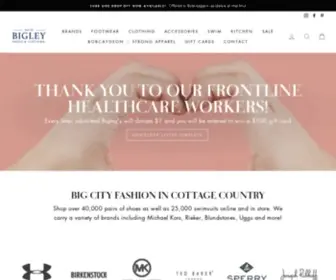 Bigleyshoes.com(Bigley Shoes and Clothing 2019) Screenshot