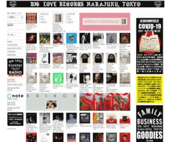 Bigloverecords.jp(BIG LOVE RECORDS Harajuku Tokyo) Screenshot