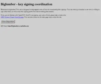 Biglumber.com(Key signing coordination) Screenshot