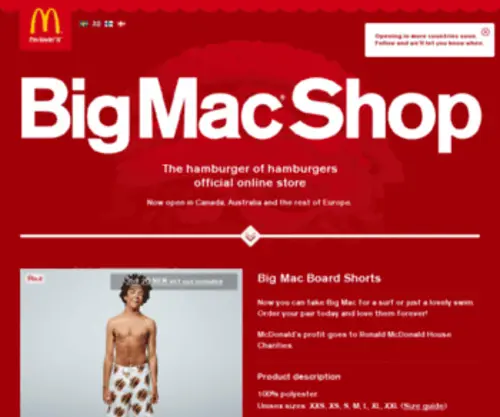 Bigmacshop.se(Big Mac Shop) Screenshot