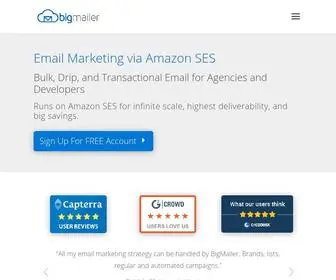 Bigmailer.io(Email Marketing via Amazon SES) Screenshot