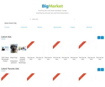 Bigmarket.ca(Post Free Ads Online) Screenshot