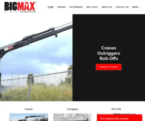 Bigmaxcranes.com(Cranes, Roll-Offs) Screenshot