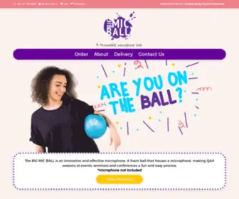 Bigmicball.com(Throw the 'BIG MIC BALL' Into Your Next Audience. The BIG MIC BALL) Screenshot