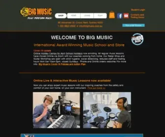 Bigmusic.com.au(Big Music School & Studios) Screenshot