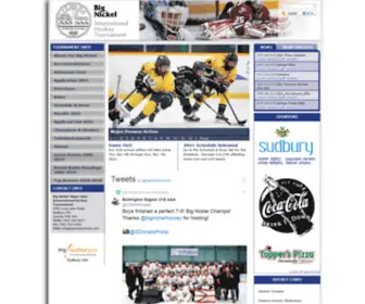 Bignickelhockey.com(Big Nickel Major AAA Hockey Tournament) Screenshot