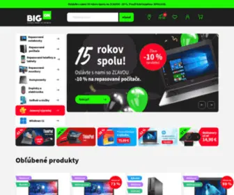 Bigon.sk(Repasované notebooky a počítače so šetrením až 72 %) Screenshot