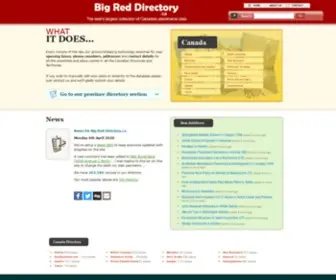 Bigreddirectory.ca(Canada placename data) Screenshot