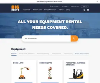 Bigrentz.com(The Nation's Largest Equipment Rental Company) Screenshot