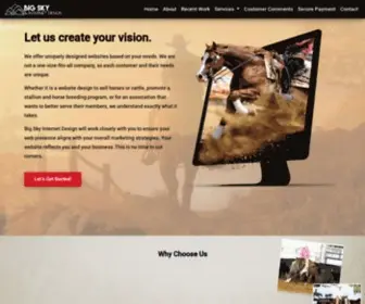 Bigskyinternetdesign.com(Equine Websites) Screenshot