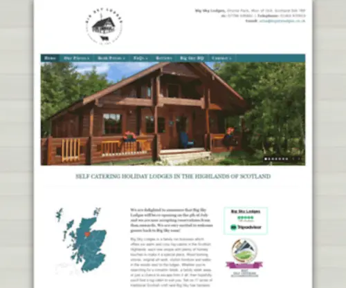 Bigskylodges.co.uk(Home of Big Sky Lodges holiday log cabins in the Highlands) Screenshot