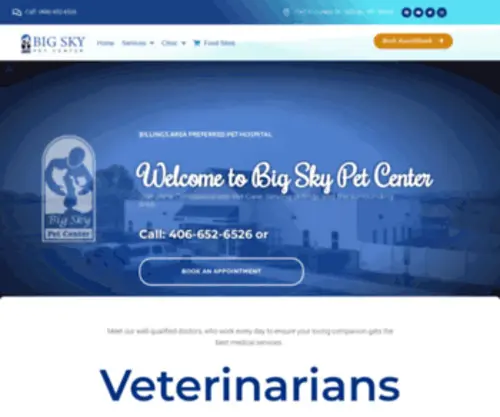 Bigskypetcenter.com(Billings Montana Veterinary Hospital) Screenshot