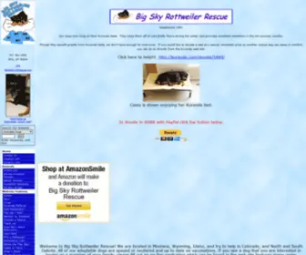 Bigskyrottrescue.org(`Website for organization helping pets and owners) Screenshot