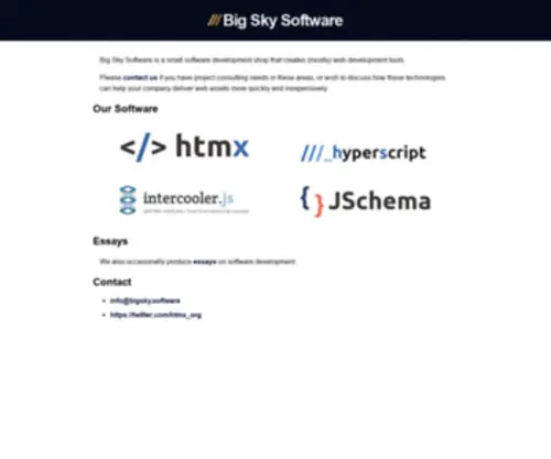 Bigsky.software(/// big sky software) Screenshot