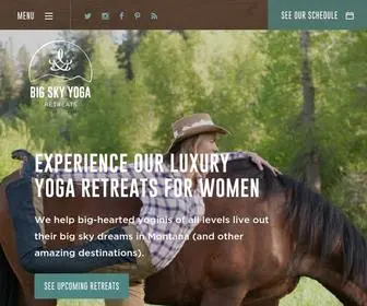 Bigskyyogaretreats.com(Big Sky Yoga Retreats) Screenshot