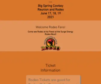 Bigspringprorodeo.com(Home) Screenshot