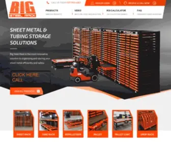 Bigsteelrack.com(Sheet Metal and Tube Storage) Screenshot