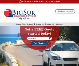 Bigsurins.com(Big Sur Insurance Services) Screenshot