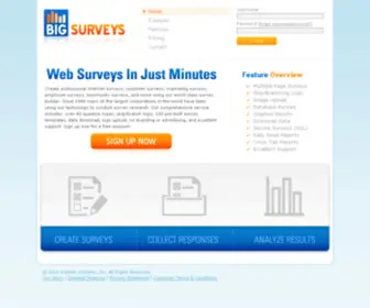 Bigsurveys.com(Online Survey Builder) Screenshot