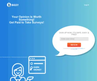 Bigsy.com(Make money taking surveys) Screenshot