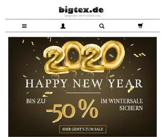 Bigtex.de(Übergrößen Shop für Herren) Screenshot