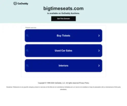 Bigtimeseats.com(Big Time Seats For All Your Tickets) Screenshot