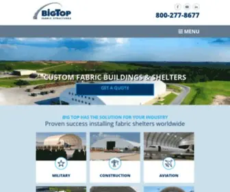 Bigtopshelters.com(Fabric Structures) Screenshot