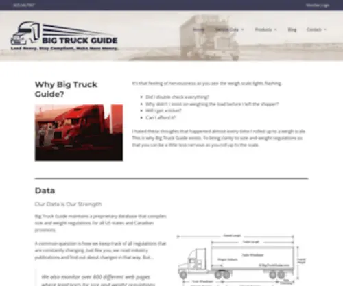 Bigtruckguide.com(This website) Screenshot